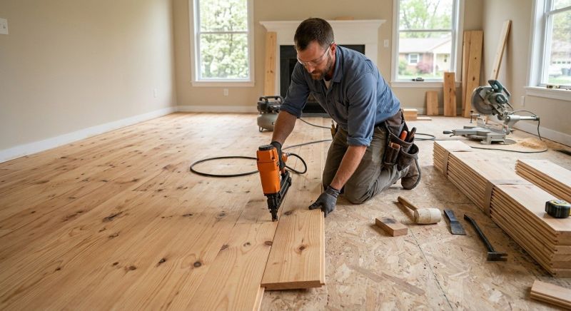 Birch Floor Installation in Austin, TX