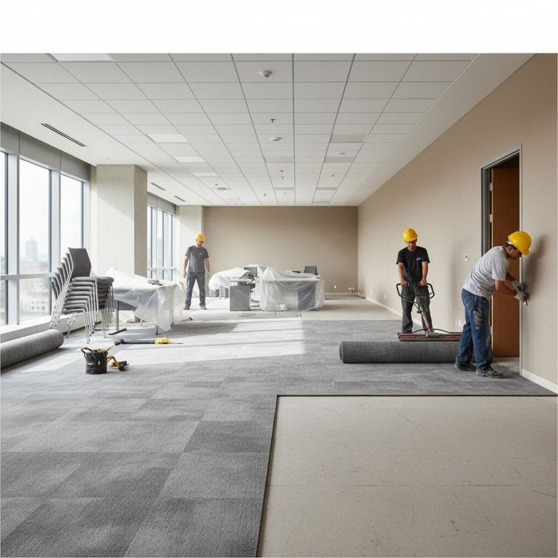 Local Commercial Carpet Installation pros at work